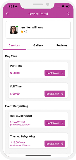 choose service categories