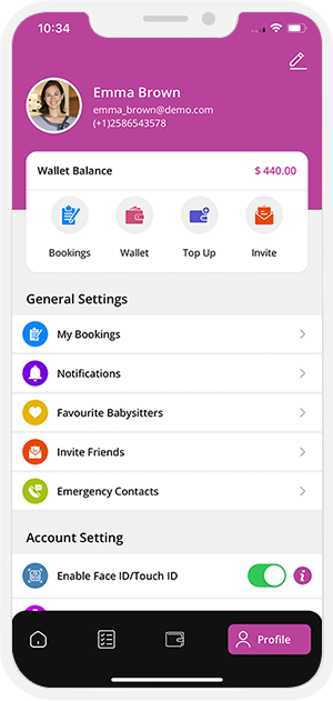 user app menu