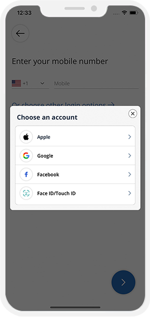 Choose Login Using