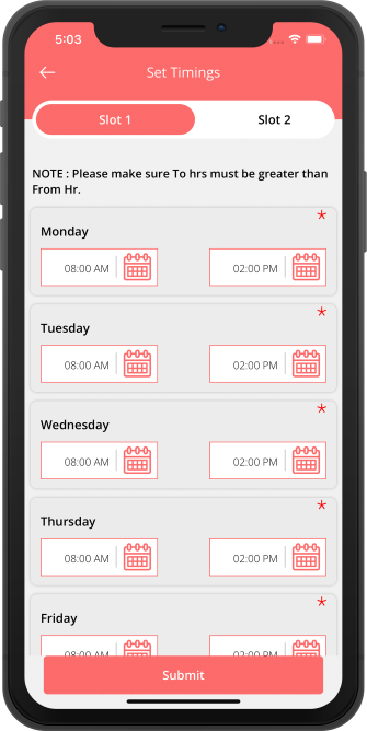 Stores set working hours