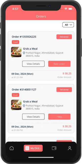 user rate & review to Restaurant / Store & driver