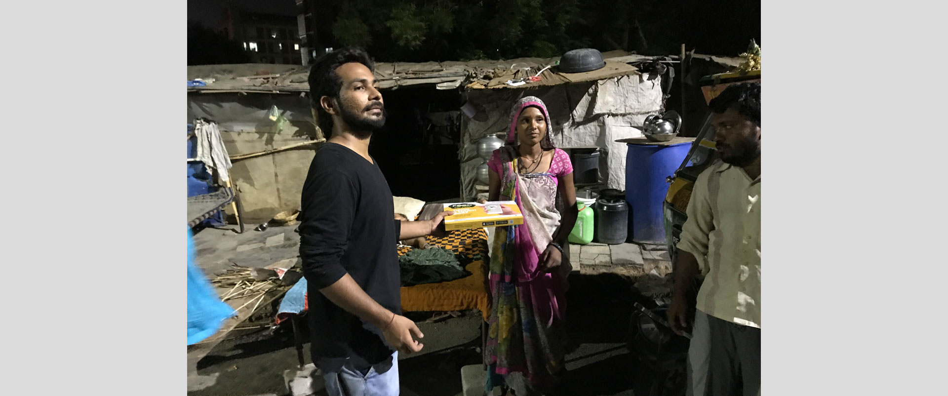 Distributed Food Packets to homeless