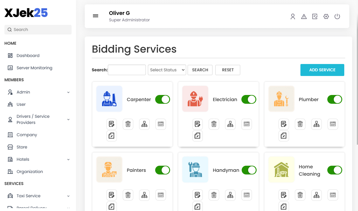 Manage Bidding Services