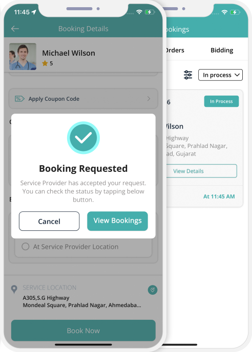 Select booking location