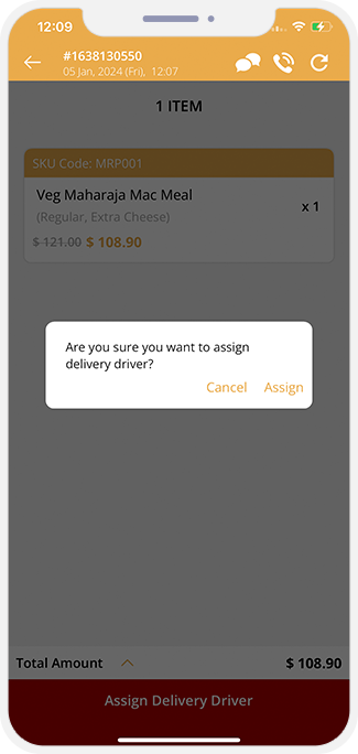 assign driver