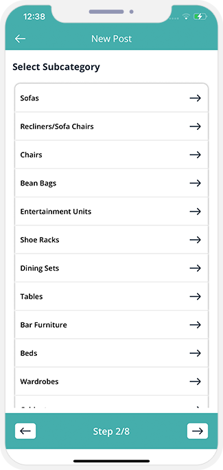 choose service categories