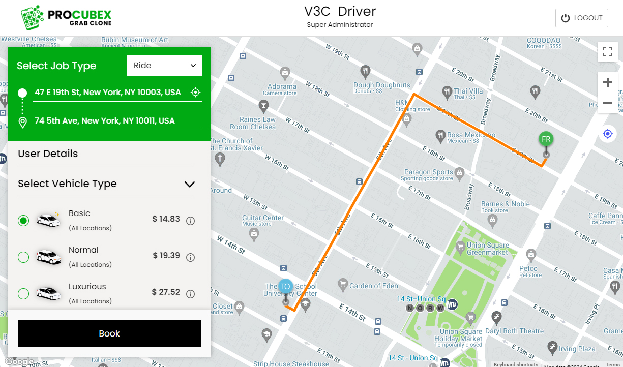 Taxi - Manual Booking