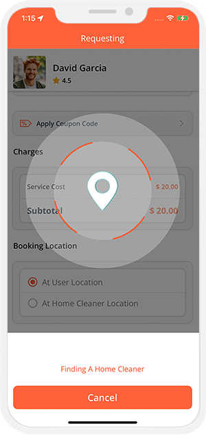 Select booking location