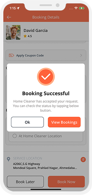 Select booking location