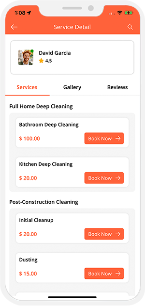 choose service categories