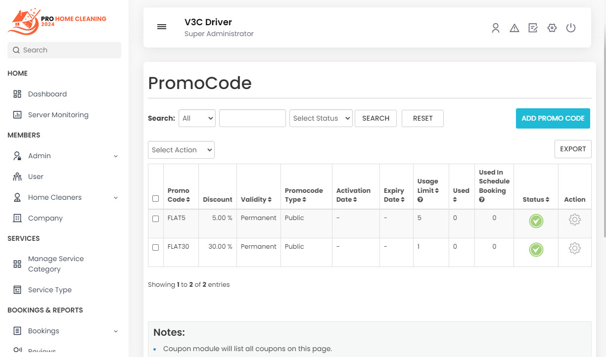 PromoCode Management