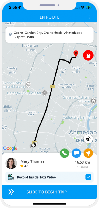 rider get notification for trip started