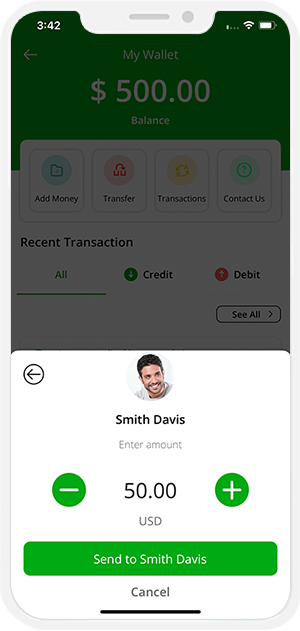 wallet-to-wallet money transfer