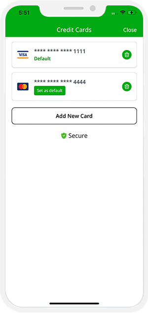 manage card information