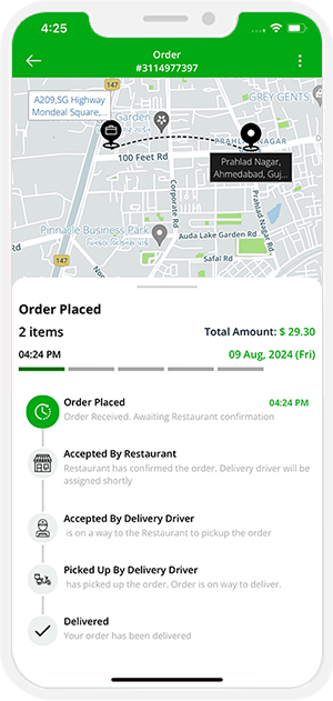 user track the order