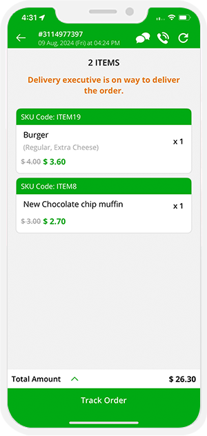 restaurant get notification for driver accept order