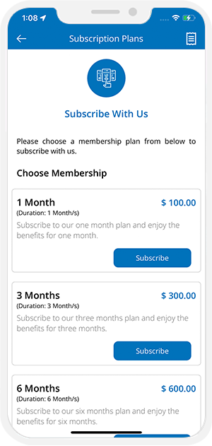 choose membership plan