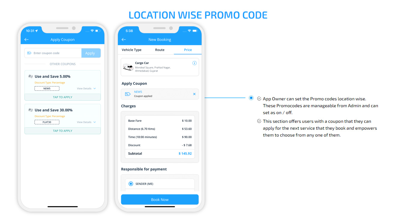 location wise promo code