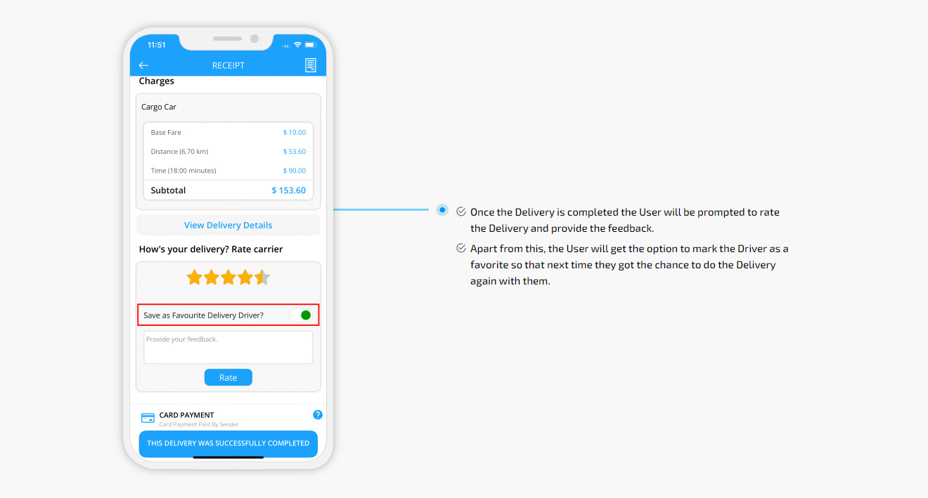 rate of delivery and feedback