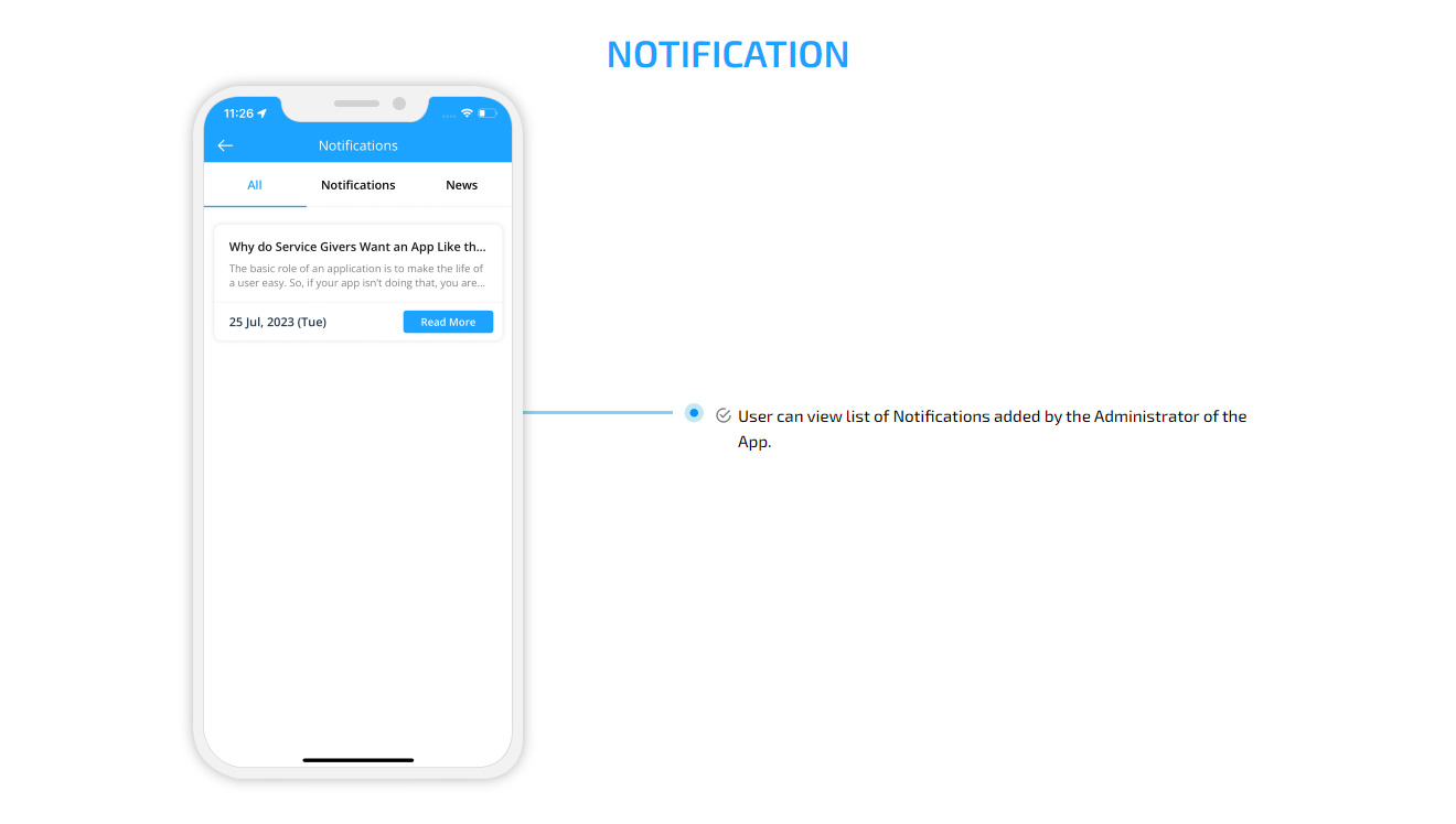 list of notification