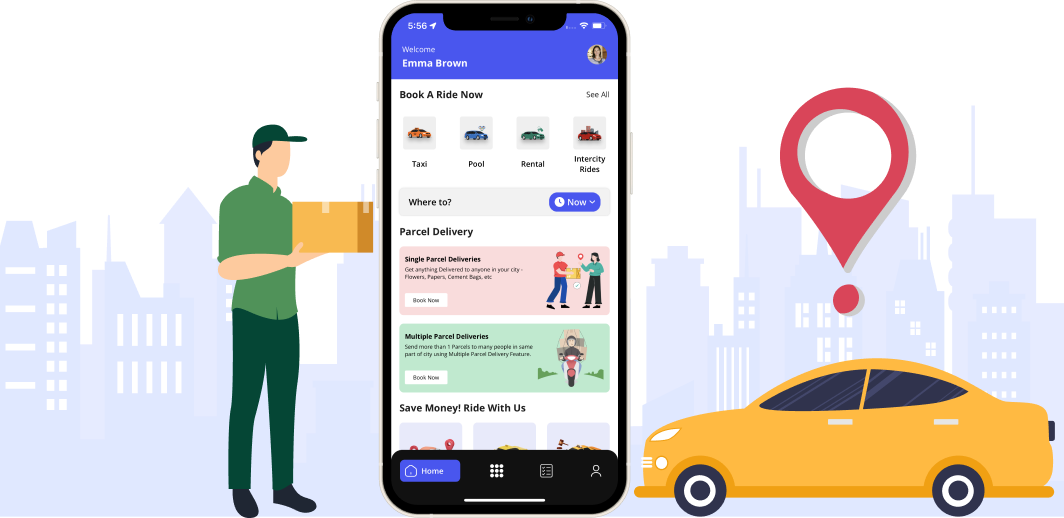 Taxi and Delivery app