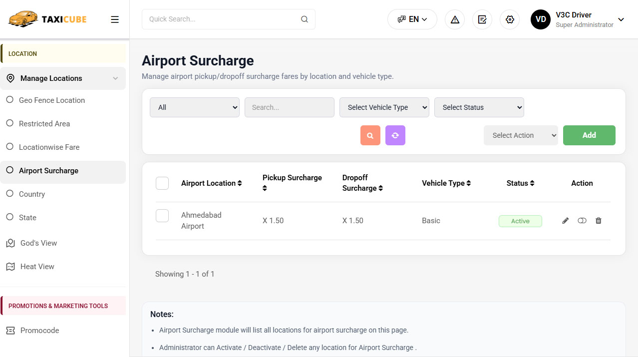 Airport Surcharge Airport Surcharge