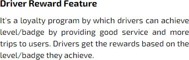 Driver Reward feature