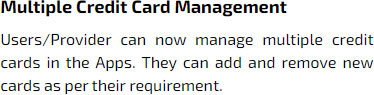 Multiple credit card management