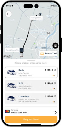 taxi app live demo