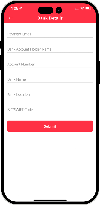 Stores update bank details