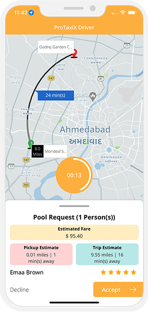 driver accept or reject pooling request