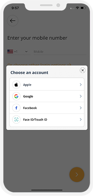 Choose Login Using